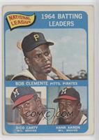 League Leaders - Roberto Clemente, Rico Carty, Hank Aaron (Bob Clemente on Card…