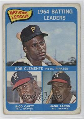 1965 Topps - [Base] #2 - League Leaders - Roberto Clemente, Rico Carty, Hank Aaron (Bob Clemente on Card)