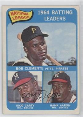 1965 Topps - [Base] #2 - League Leaders - Roberto Clemente, Rico Carty, Hank Aaron (Bob Clemente on Card)