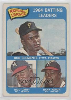 1965 Topps - [Base] #2 - League Leaders - Roberto Clemente, Rico Carty, Hank Aaron (Bob Clemente on Card)