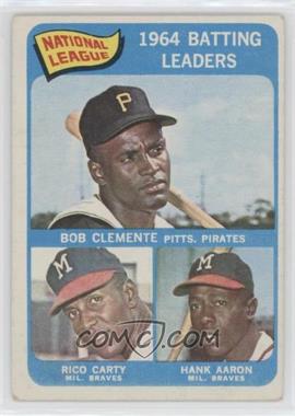 1965 Topps - [Base] #2 - League Leaders - Roberto Clemente, Rico Carty, Hank Aaron (Bob Clemente on Card)