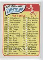 Checklist - Cards 265-352 (4th Series) [Noted]