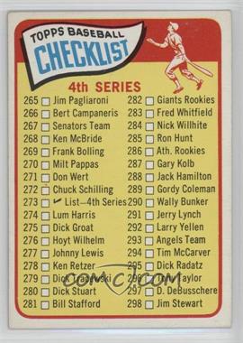 1965 Topps - [Base] #273 - Checklist - Cards 265-352 (4th Series)
