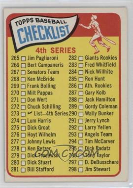 1965 Topps - [Base] #273 - Checklist - Cards 265-352 (4th Series)