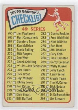 1965 Topps - [Base] #273 - Checklist - Cards 265-352 (4th Series) [Good to VG‑EX]