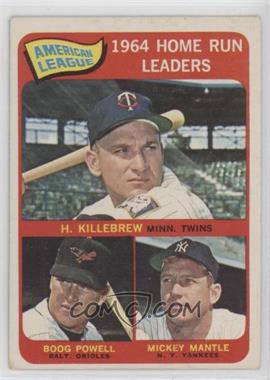 1965 Topps - [Base] #3 - League Leaders - Harmon Killebrew, Boog Powell, Mickey Mantle