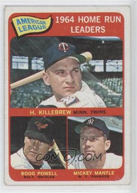 1965 Topps - [Base] #3 - League Leaders - Harmon Killebrew, Boog Powell, Mickey Mantle [Good to VG‑EX]