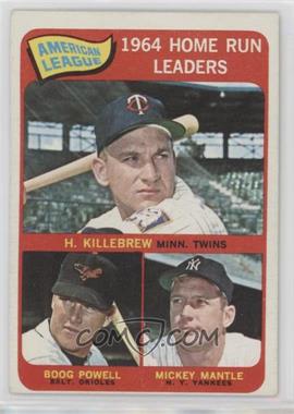 1965 Topps - [Base] #3 - League Leaders - Harmon Killebrew, Boog Powell, Mickey Mantle