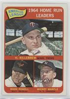 League Leaders - Harmon Killebrew, Boog Powell, Mickey Mantle