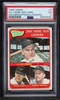 League Leaders - Harmon Killebrew, Boog Powell, Mickey Mantle [PSA 3 …