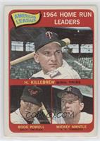 League Leaders - Harmon Killebrew, Boog Powell, Mickey Mantle