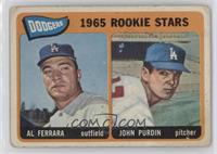 1965 Rookie Stars - Al Ferrara, John Purdin [COMC RCR Poor]