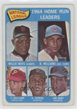 1965 Topps - [Base] #4 - League Leaders - Willie Mays, Billy Williams, John Callison, Orlando Cepeda, Jim Hart [Good to VG‑EX]