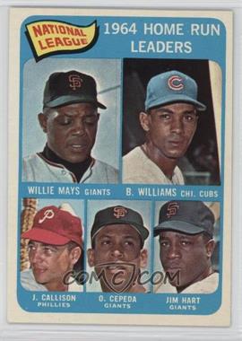 1965 Topps - [Base] #4 - League Leaders - Willie Mays, Billy Williams, John Callison, Orlando Cepeda, Jim Hart [Poor to Fair]