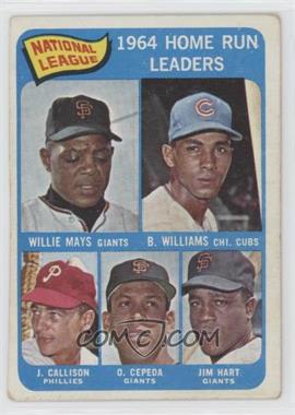 1965 Topps - [Base] #4 - League Leaders - Willie Mays, Billy Williams, John Callison, Orlando Cepeda, Jim Hart [Good to VG‑EX]