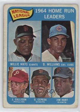 1965 Topps - [Base] #4 - League Leaders - Willie Mays, Billy Williams, John Callison, Orlando Cepeda, Jim Hart [Poor to Fair]