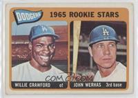 1965 Rookie Stars - Willie Crawford, Johnny Werhas [Poor to Fair]