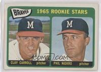 1965 Rookie Stars - Clay Carroll, Phil Niekro