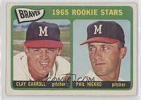 1965 Rookie Stars - Clay Carroll, Phil Niekro [Good to VG‑EX]