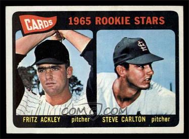 1965 Topps - [Base] #477 - 1965 Rookie Stars - Fritz Ackley, Steve Carlton [VG EX]