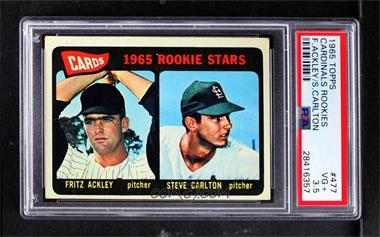 1965 Topps - [Base] #477 - 1965 Rookie Stars - Fritz Ackley, Steve Carlton [PSA 3.5 VG+]