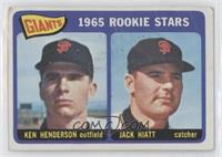 1965 Rookie Stars - Ken Henderson, Jack Hiatt [Poor to Fair]