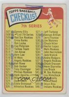 Checklist - Cards 507-598 (Large Print on Front) [Poor to Fair]