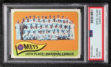 1965 Topps - [Base] #551 - High # - New York Mets Team [PSA 8 NM‑MT]