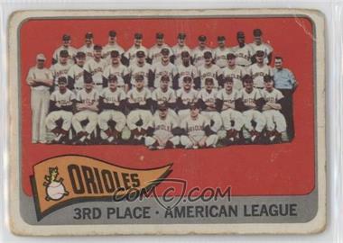 1965 Topps - [Base] #572 - High # - Baltimore Orioles Team [Poor to Fair]