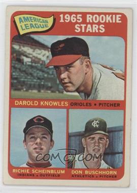 1965 Topps - [Base] #577 - High # - American League 1965 Rookie Stars (Darold Knowles, Richie Scheinblum, Don Buschhorn) [Good to VG‑EX]