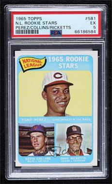 1965 Topps - [Base] #581 - High # - Tony Perez, Kevin Collins, Dave Ricketts [PSA 5 EX]