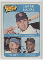 League Leaders - Ken Boyer, Ron Santo, Willie Mays