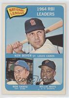 League Leaders - Ken Boyer, Ron Santo, Willie Mays