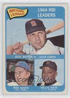 League Leaders - Ken Boyer, Ron Santo, Willie Mays [Poor to Fair]