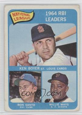 1965 Topps - [Base] #6 - League Leaders - Ken Boyer, Ron Santo, Willie Mays [Poor to Fair]