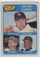 League Leaders - Ken Boyer, Ron Santo, Willie Mays [Poor to Fair]