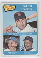 League Leaders - Ken Boyer, Ron Santo, Willie Mays [Good to VG‑…