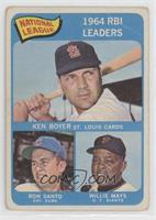 League Leaders - Ken Boyer, Ron Santo, Willie Mays [Good to VG‑…