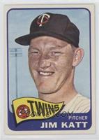 Jim Kaat (Last Name Spelled Katt on Front)