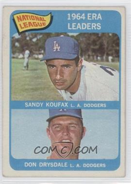1965 Topps - [Base] #8 - League Leaders - Sandy Koufax, Don Drysdale [Good to VG‑EX]