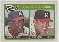 1965 Rookie Stars - Santos Alomar, John Braun