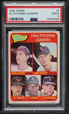 1965 Topps - [Base] #9 - League Leaders - Dean Chance, Gary Peters, Wally Bunker, Juan Pizarro, Dave Wickersham [PSA 2 GOOD]