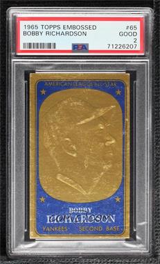 1965 Topps - Embossed #65 - Bobby Richardson [PSA 2 GOOD]