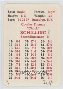 1966 APBA Baseball 1965 Season - [Base] #_CHSC - Chuck Schilling [Poor to Fair]