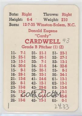 1966 APBA Baseball 1965 Season - [Base] #_DOCA - Don Cardwell [Poor to Fair]