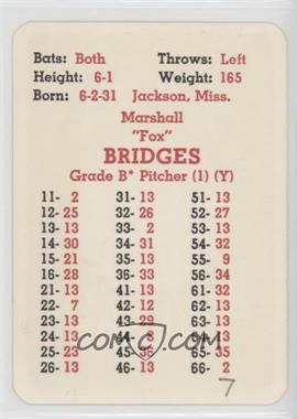 1966 APBA Baseball 1965 Season - [Base] #_MABR - Marshall Bridges [Poor to Fair]
