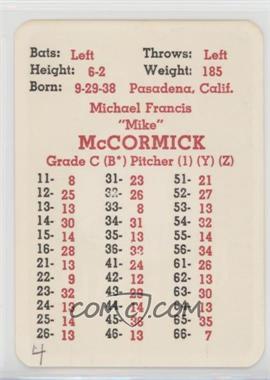 1966 APBA Baseball 1965 Season - [Base] #_MIMC - Mike McCormick [Poor to Fair]