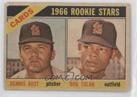 1966 Rookie Stars - Dennis Aust, Bobby Tolan