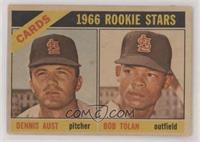 1966 Rookie Stars - Dennis Aust, Bobby Tolan [Poor to Fair]