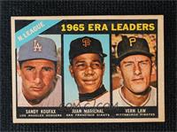 League Leaders - Sandy Koufax, Juan Marichal, Vern Law [Poor to Fair]